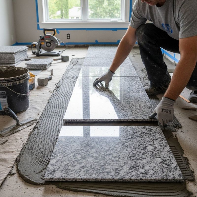 Granite Tile Installation detail